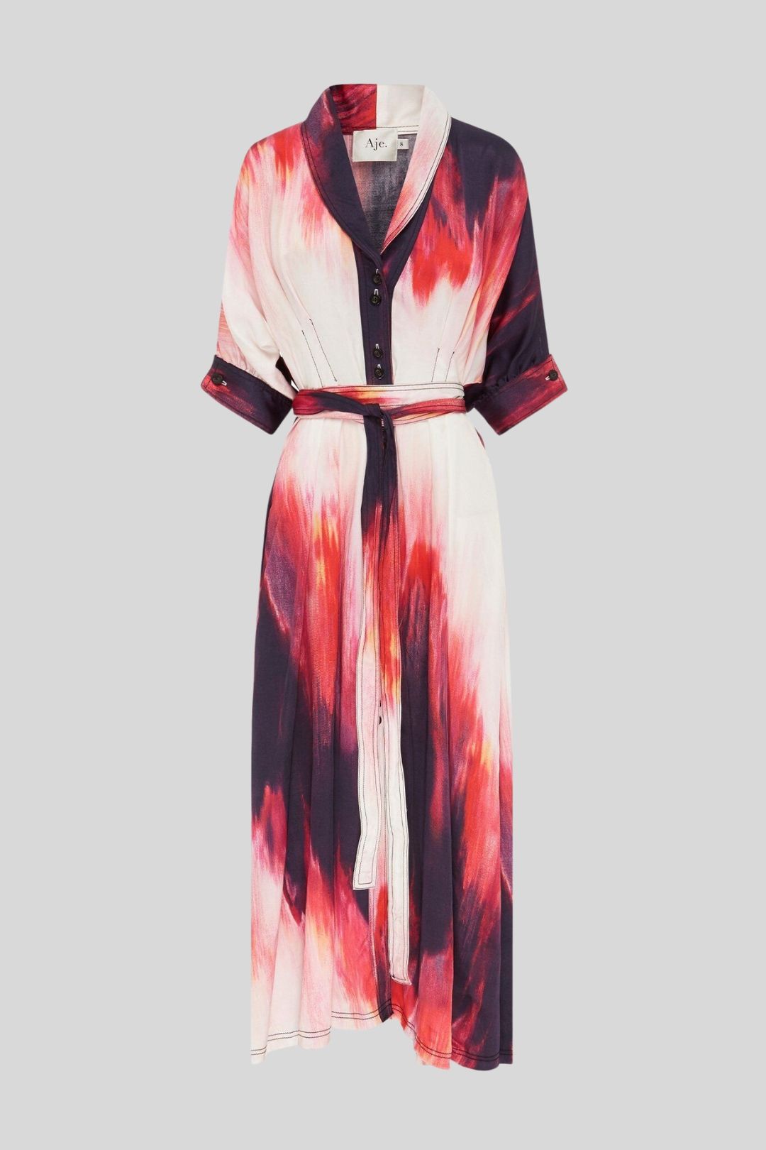 AJE Hudson Dress In Multi Miami Dye