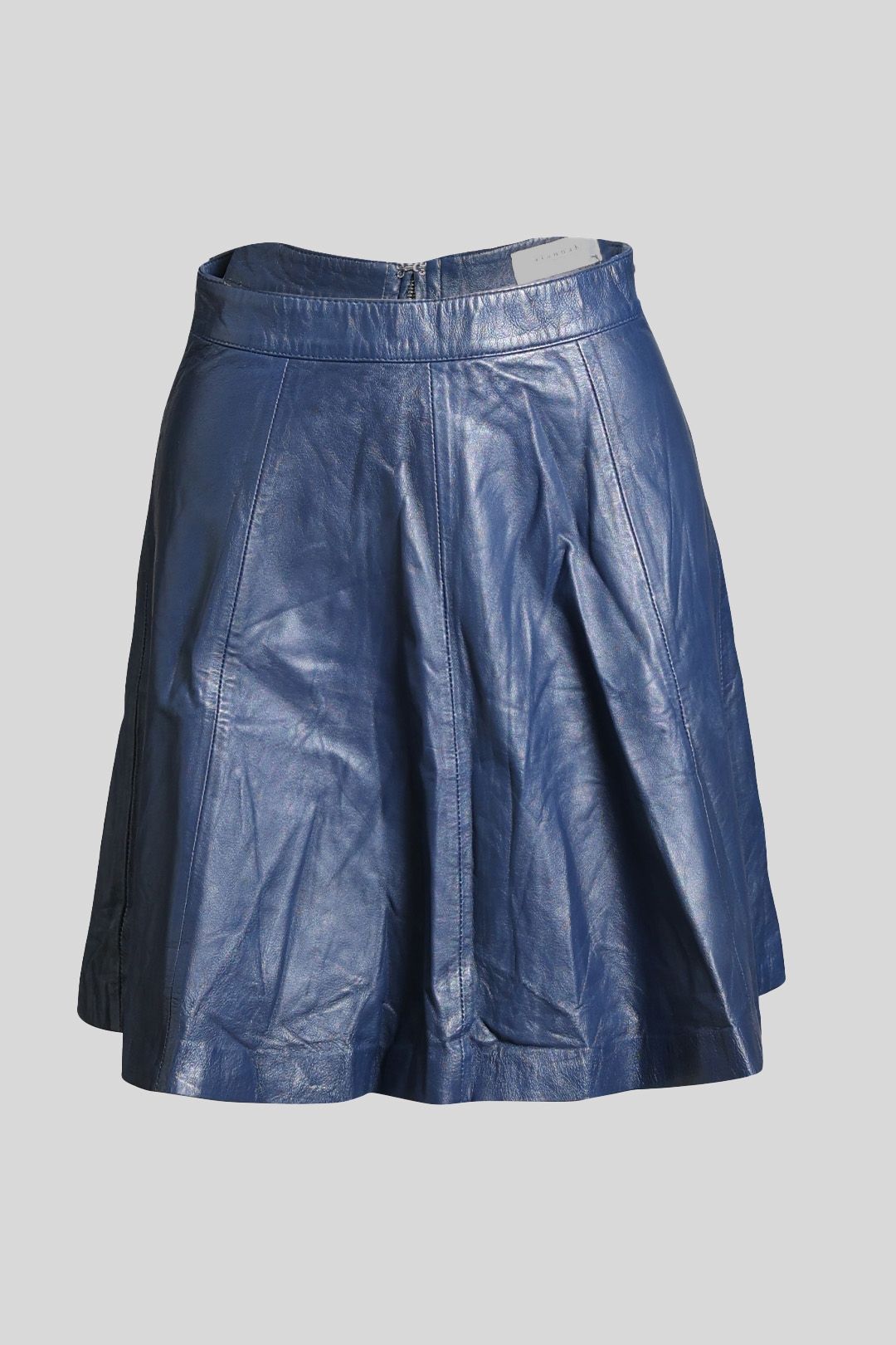 Buy Blue Leather Skater Mini Skirt, Alannah Hill