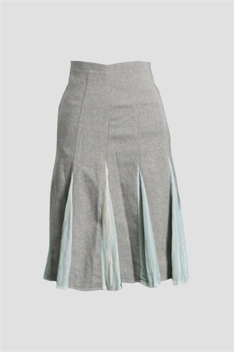 Buy Green Tweed Knee Length Skirt Alannah Hill GlamCorner