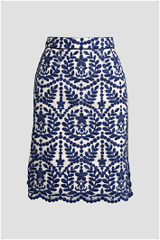 Alannah Hill Lucky be a Lady Skirt in Blue and White