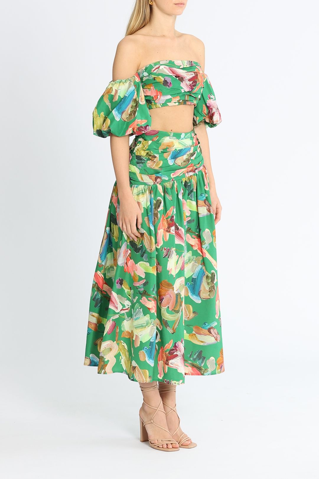 Alemais Arlo Top and Midi Skirt Set Floral