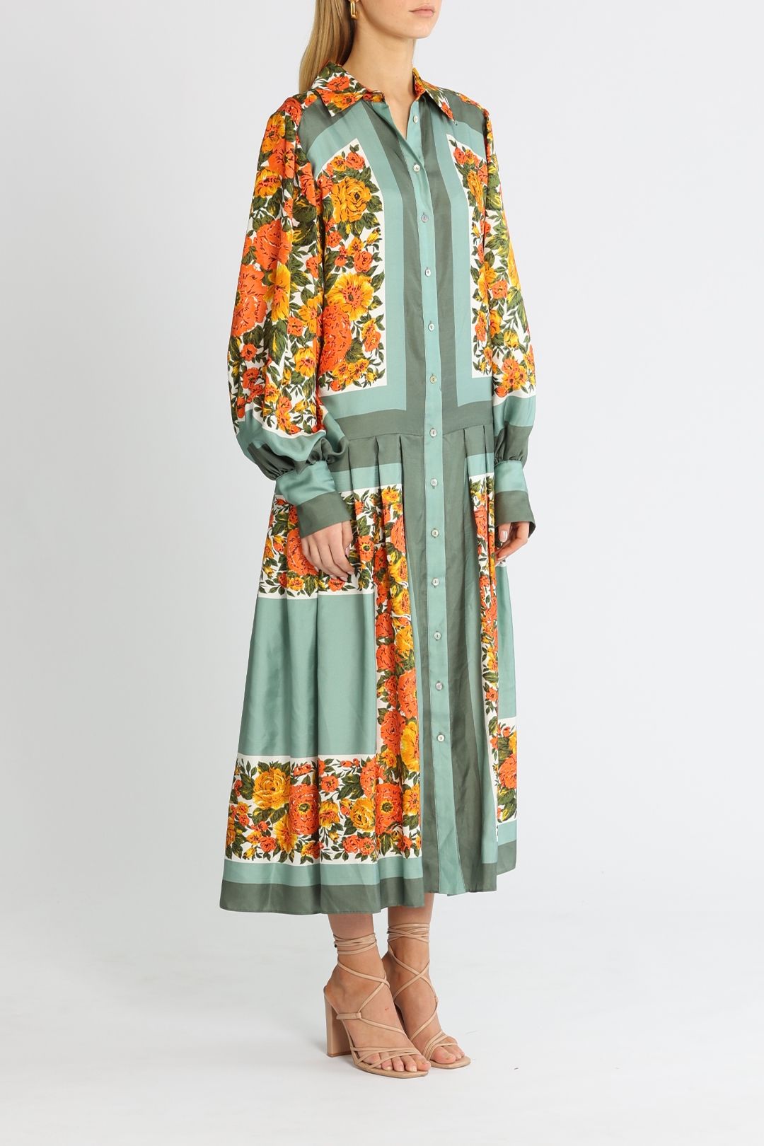 Alemais Gillian Scarf Midi Dress floral