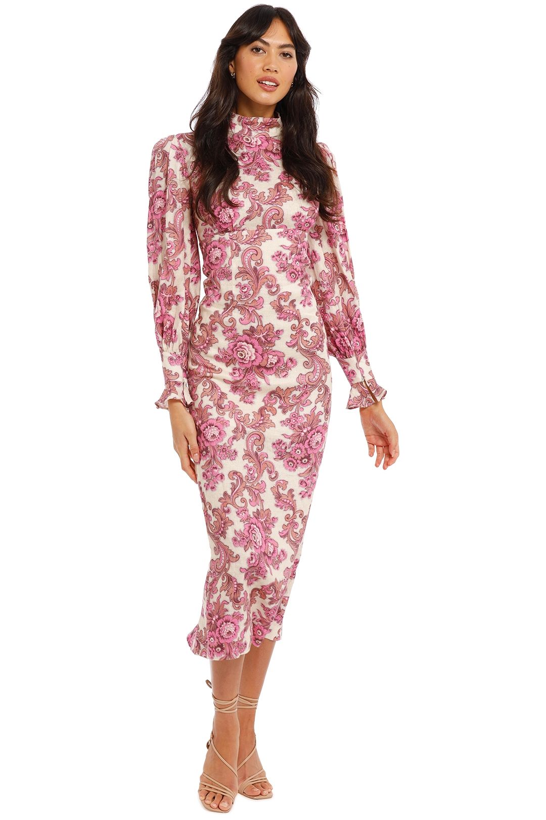 Alemais Isla Midi Dress Magenta