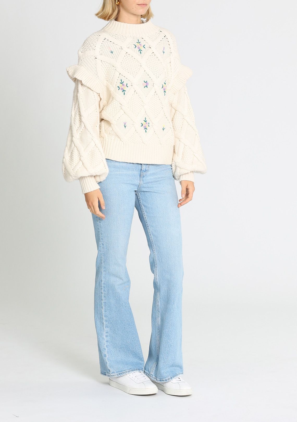 Alemais Lenin Knit Cream Crew