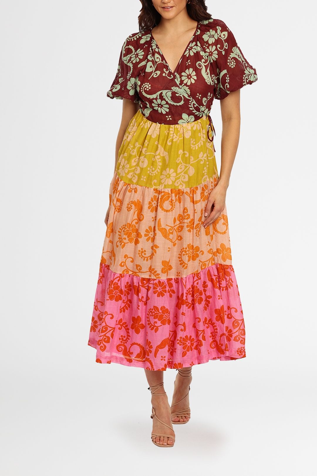 Alemais Luis Wrap Midi Dress floral