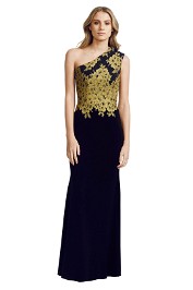 Alex Perry - Darcelle Gown - Black - Front
