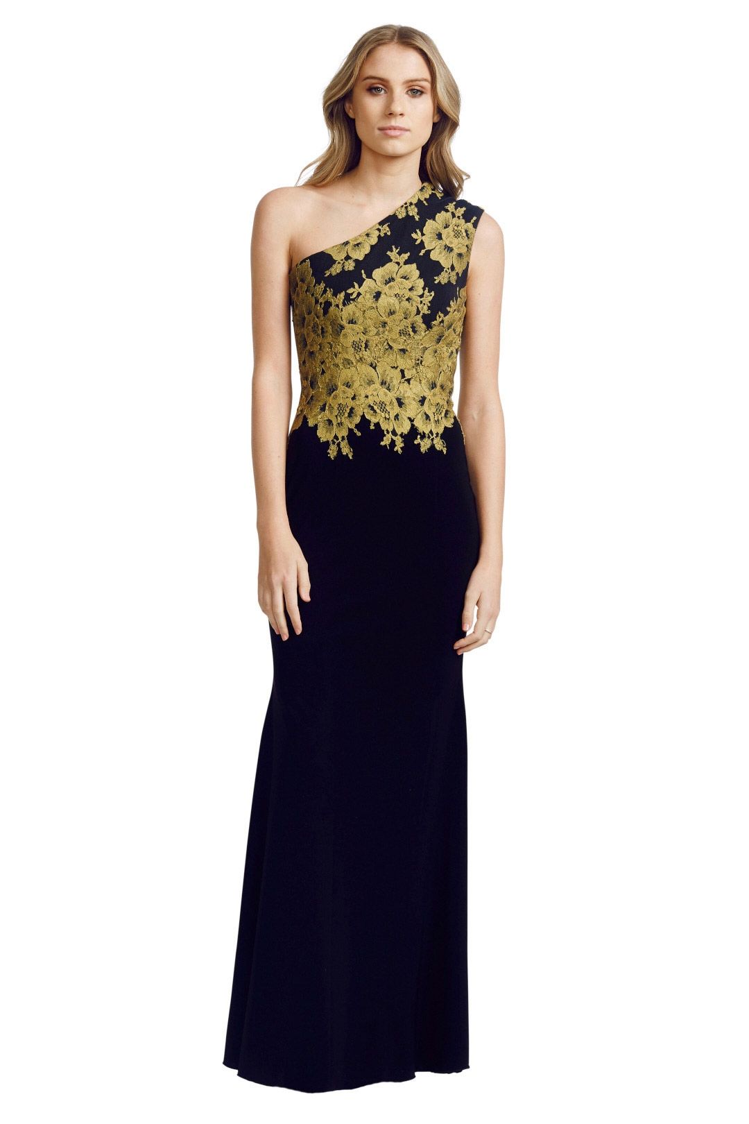 Alex Perry - Darcelle Gown - Black - Front