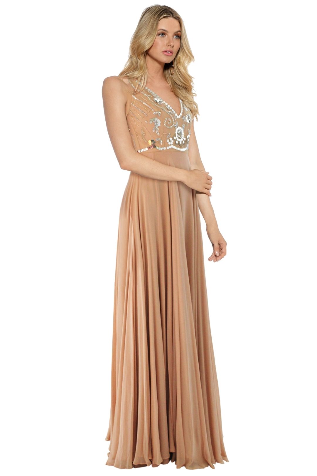 Alex Perry - Luna Gown - Pink - Side