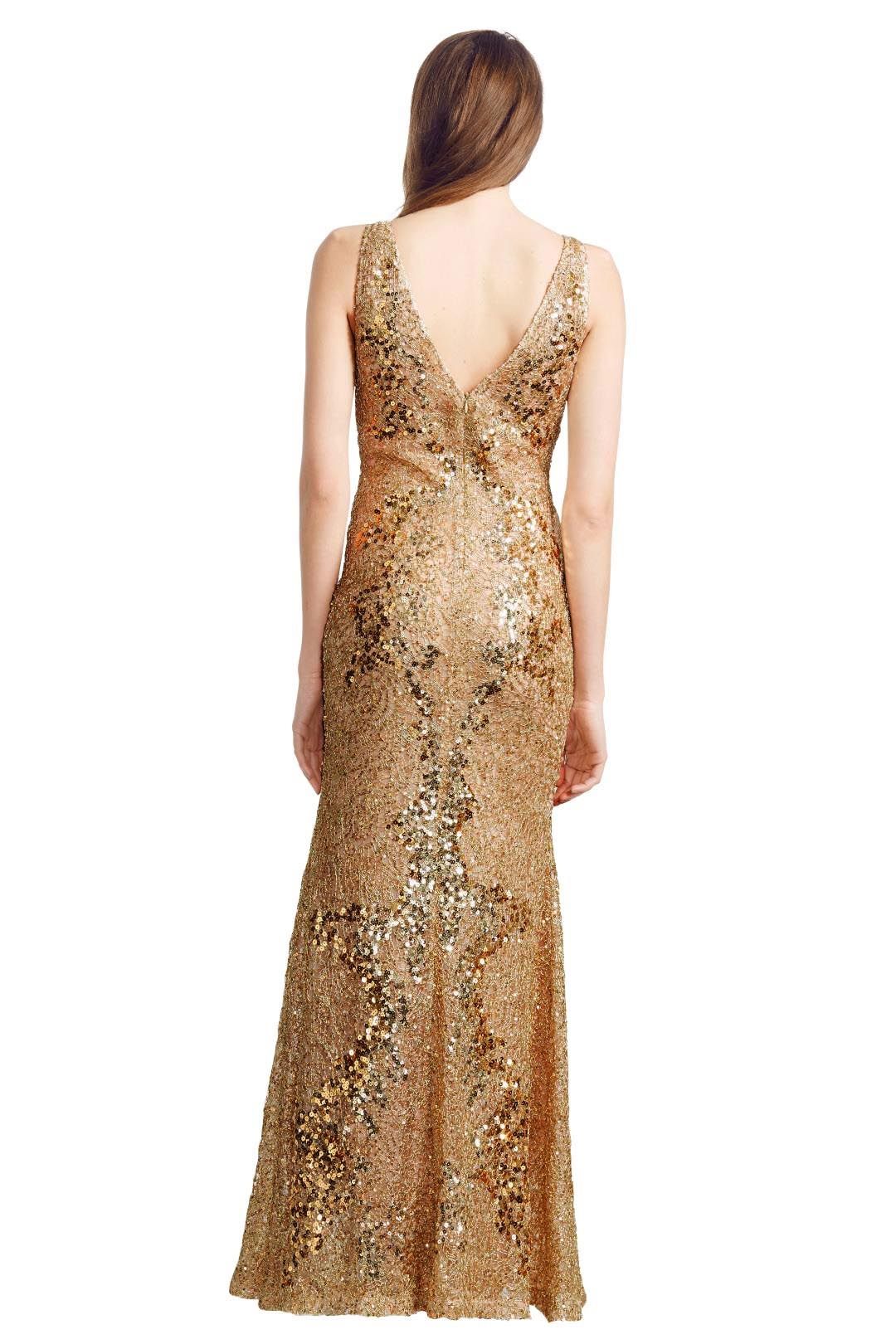 Alex Perry - Midas Gown - Gold - Back