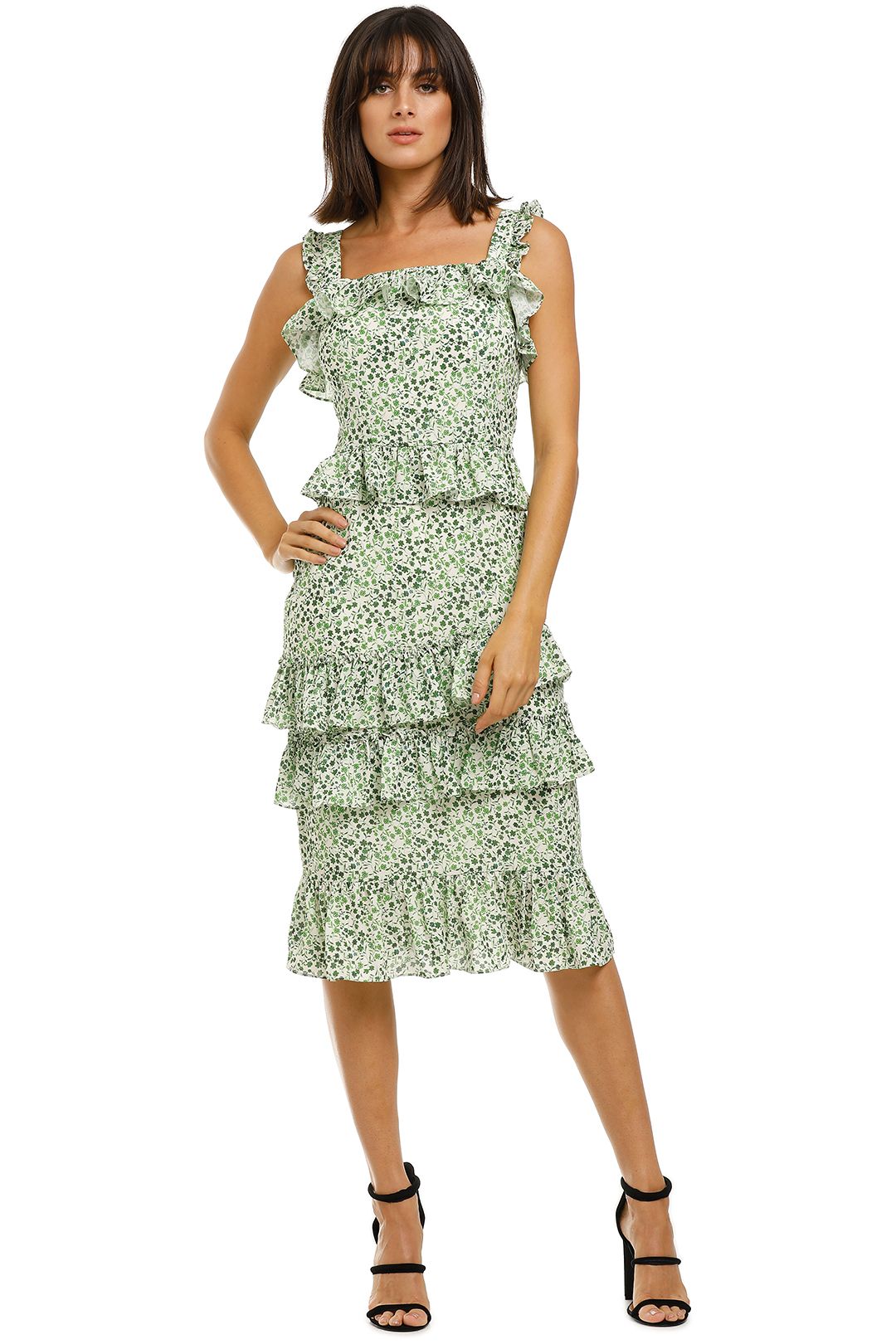 Hire Liv Floral Ruffle Dress Alexia Admor GlamCorner