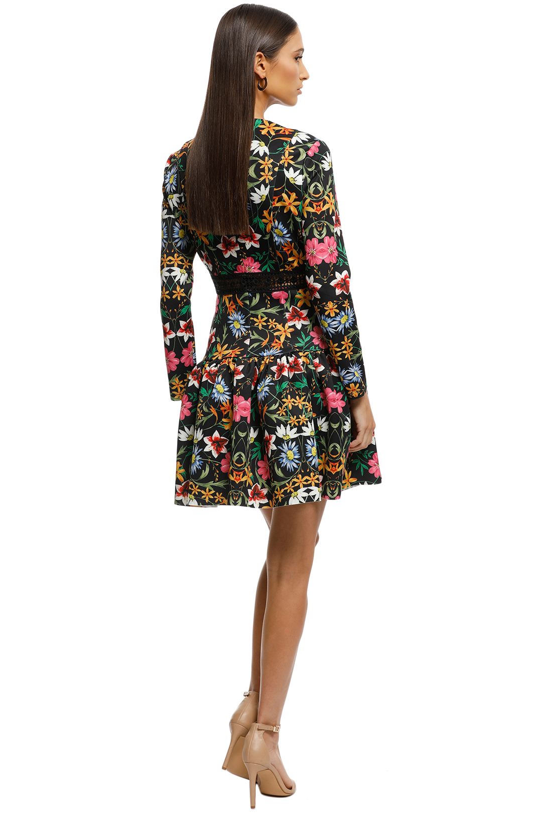 Alexia-Admor-Long-Sleeve-Lace-Knit-Trim-Floral-Print-Dress-Black-Multi-Back