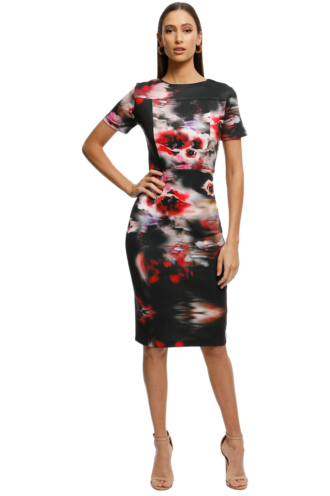 Alexia-Admor-Scuba-Midi-Sheath-Dress-Abstract-Front