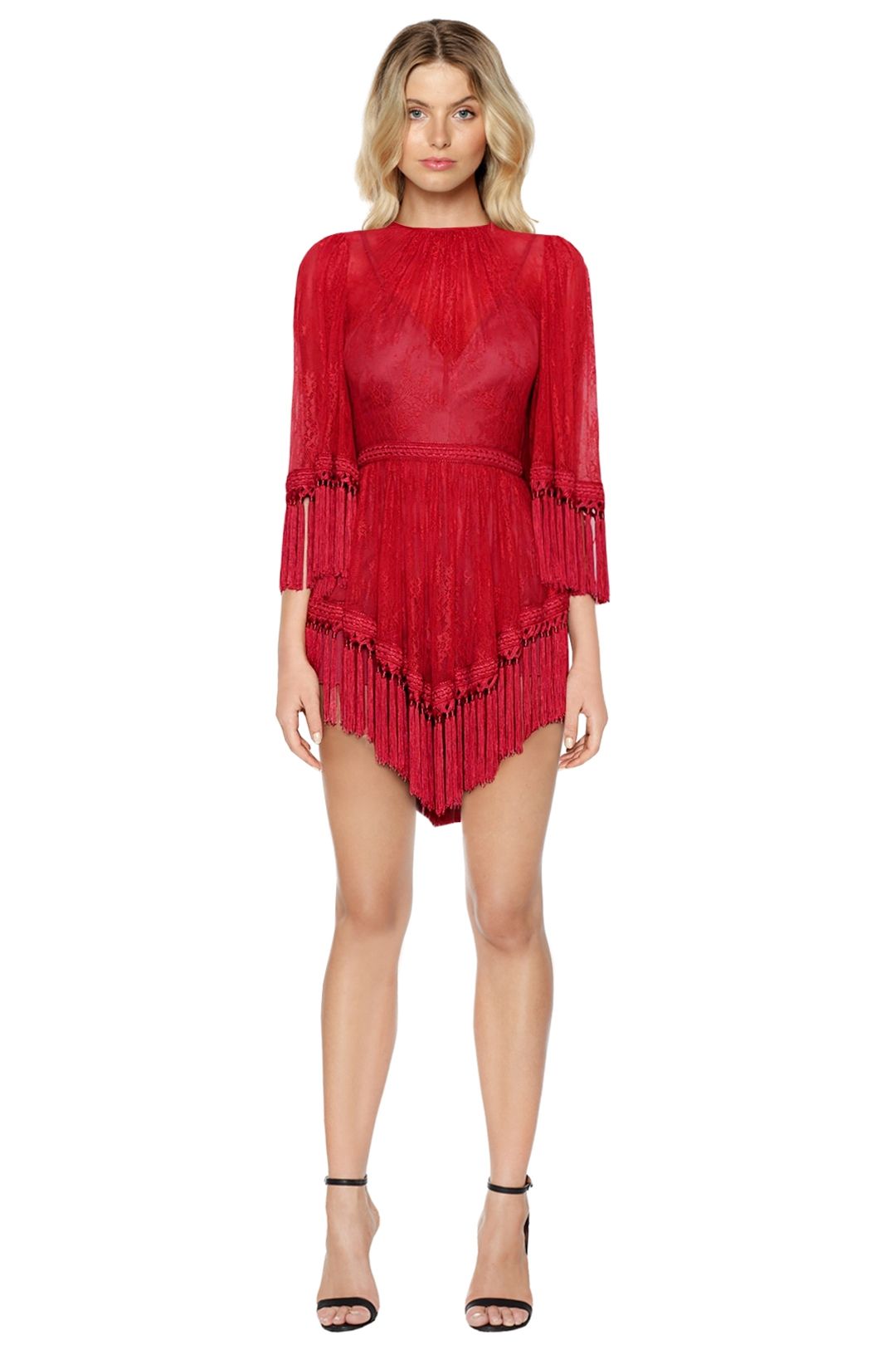 Are You Ready Girl Mini Dress in Red by Alice McCall for Rent