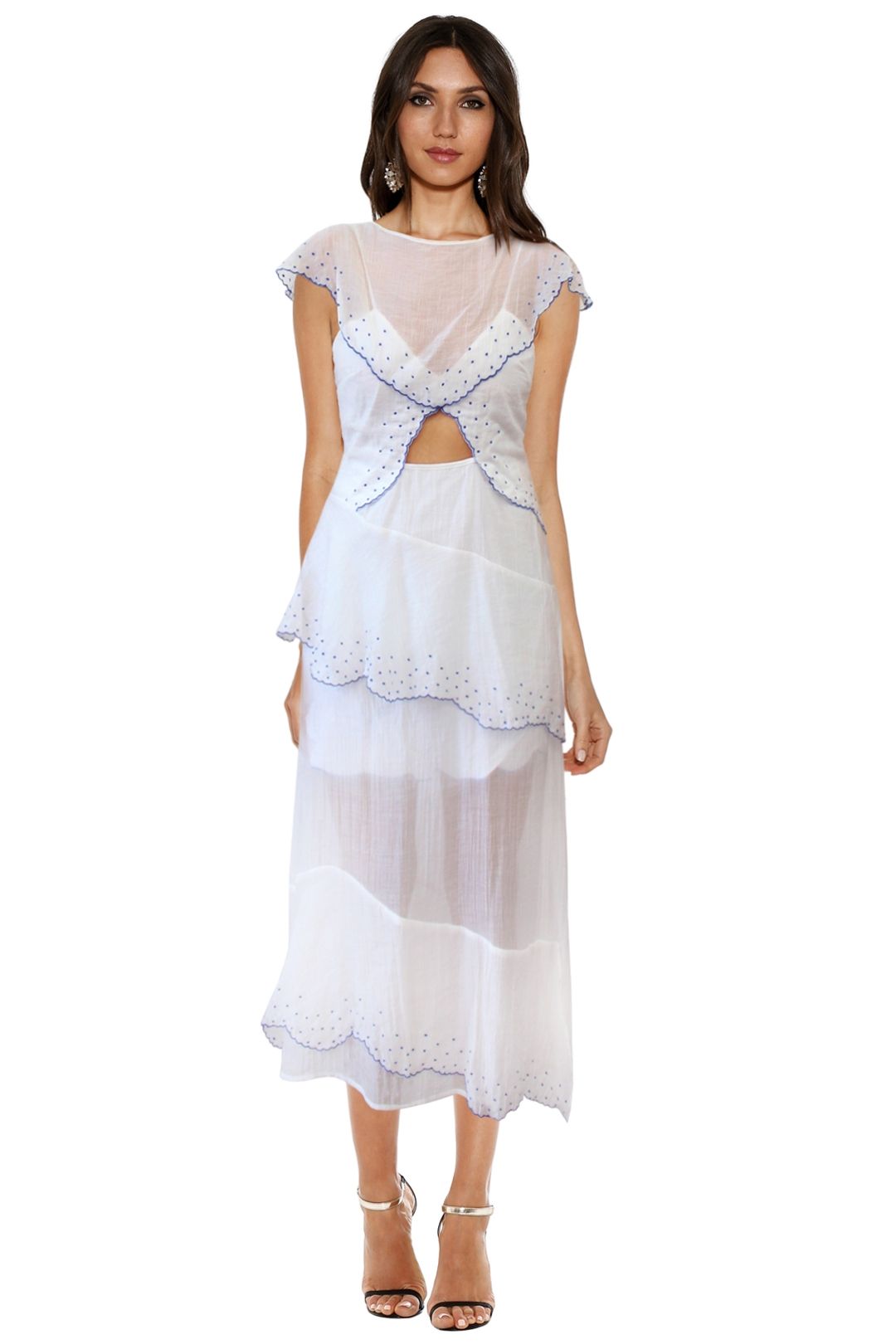 Blue Dot Midi Dress by Alice McCall for Rent GlamCorner
