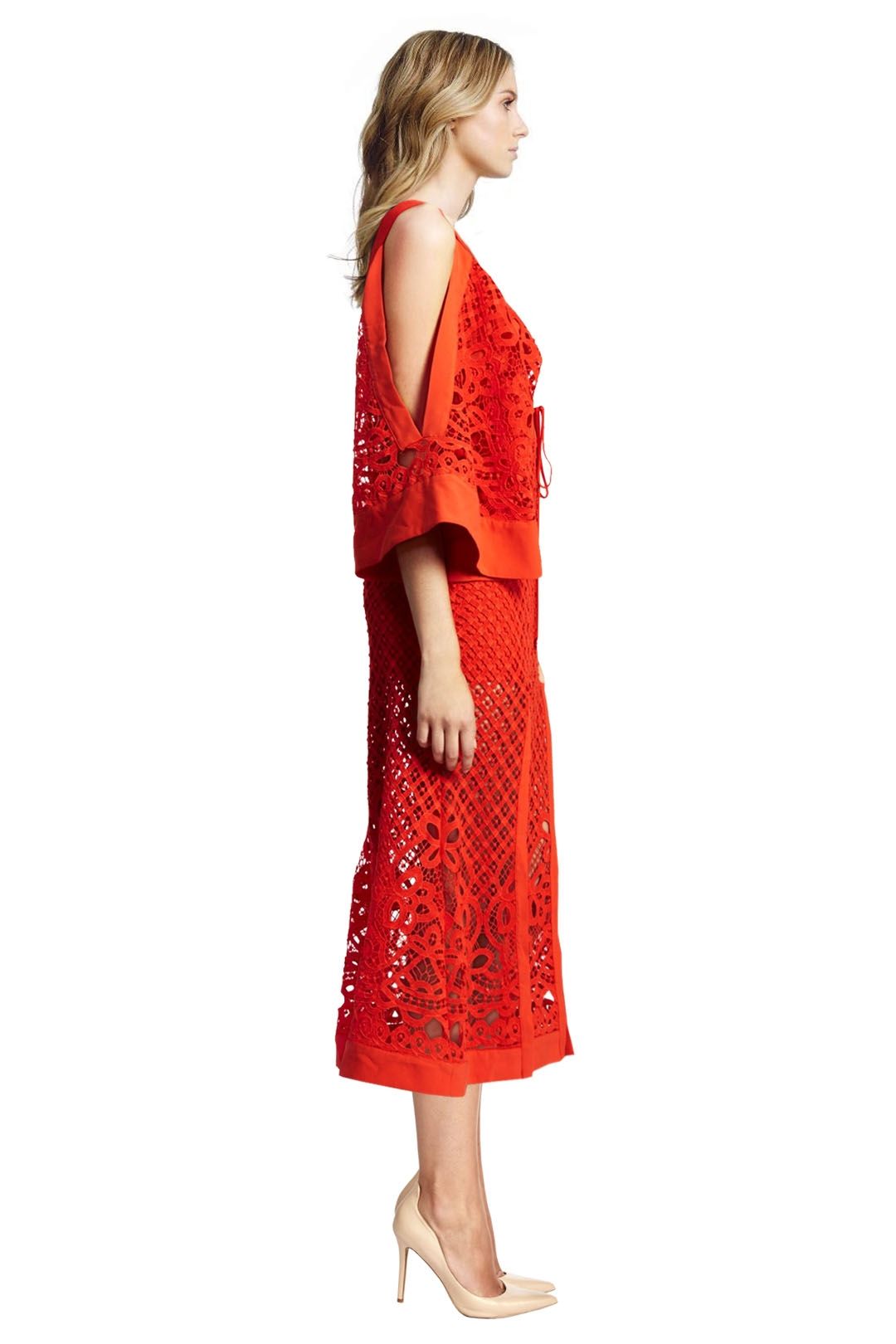 alice mccall red dress Alice McCall Silk Midi Length Dress - Red Dresses, Clothing - WMCCL29093