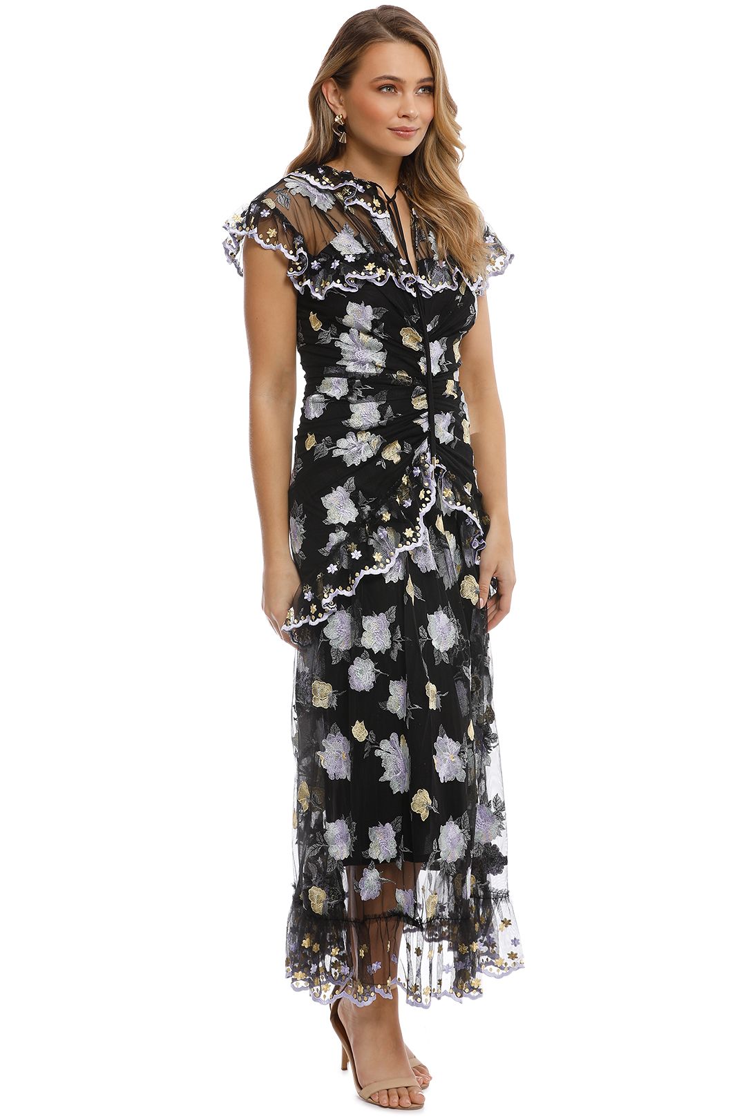 chinese dress ladies Elliatt Astraea 3D Lace Maxi Dress  TrenLend