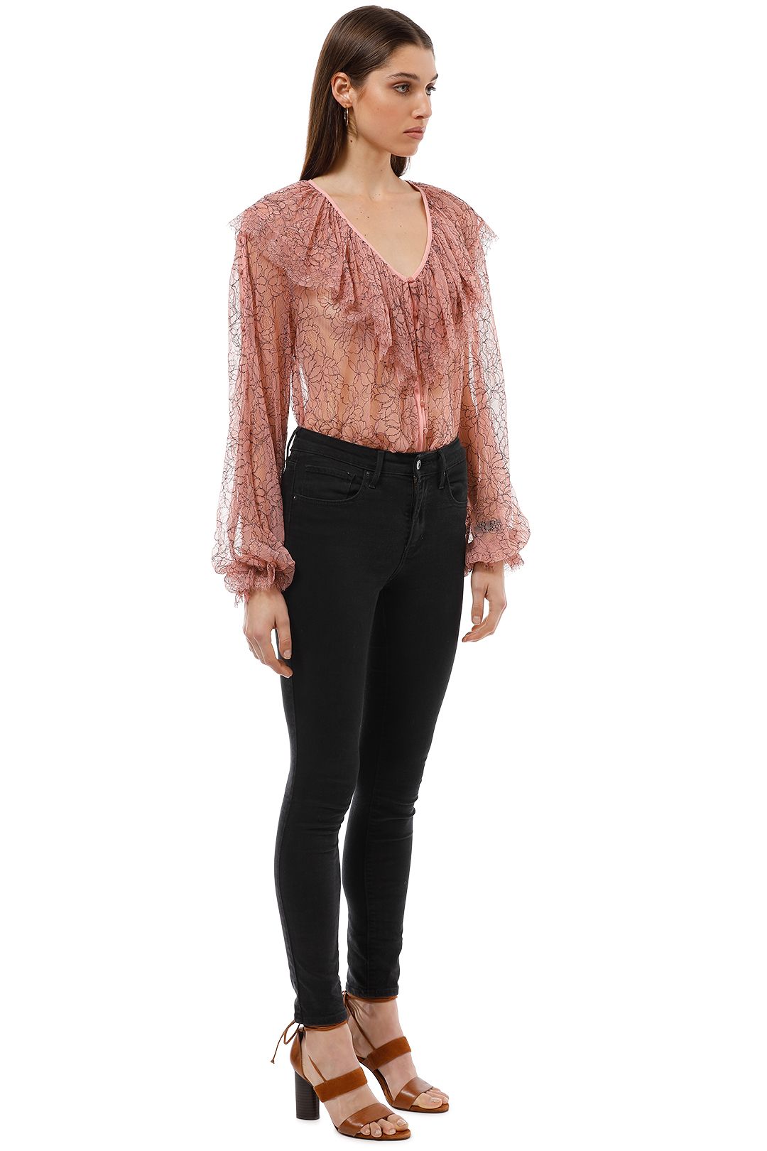 Alice McCall - Folklore Blouse - Blush Pink - Side
