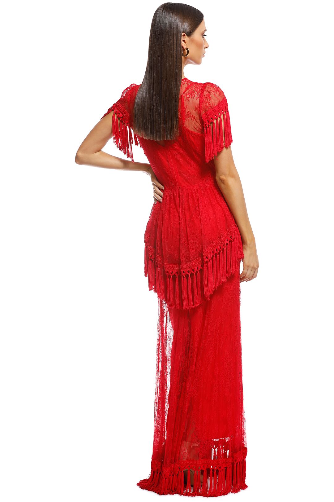 Lady In Red Gown by Alice McCall for Rent GlamCorner
