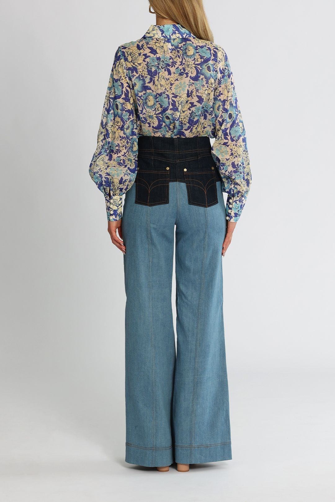 Alice McCall Frida Shirt Sapphire Relaxed Fit