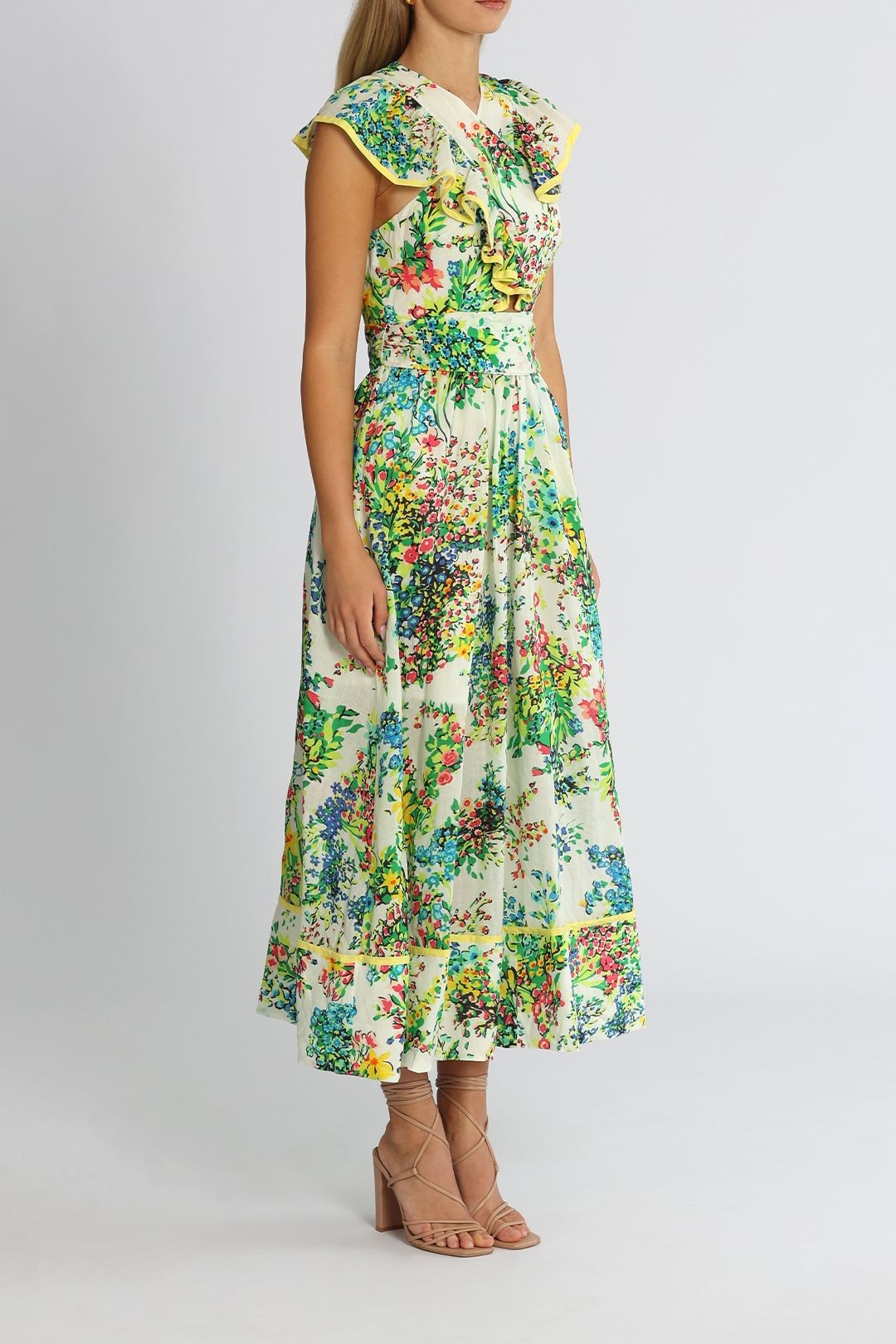 Alice McCall Living For You Midi Dress Floral Green