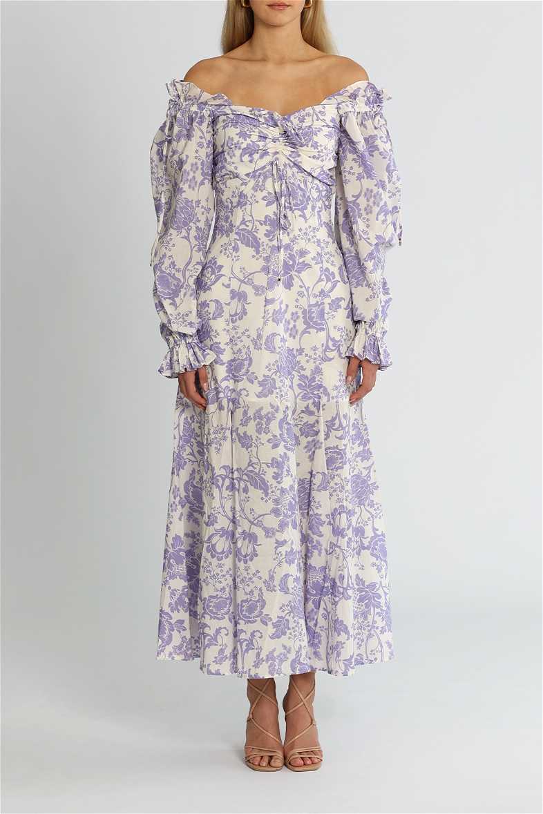 beginning boutique long sleeve dress Addina Cream Long Sleeve Maxi Dress - US 18 main image 1