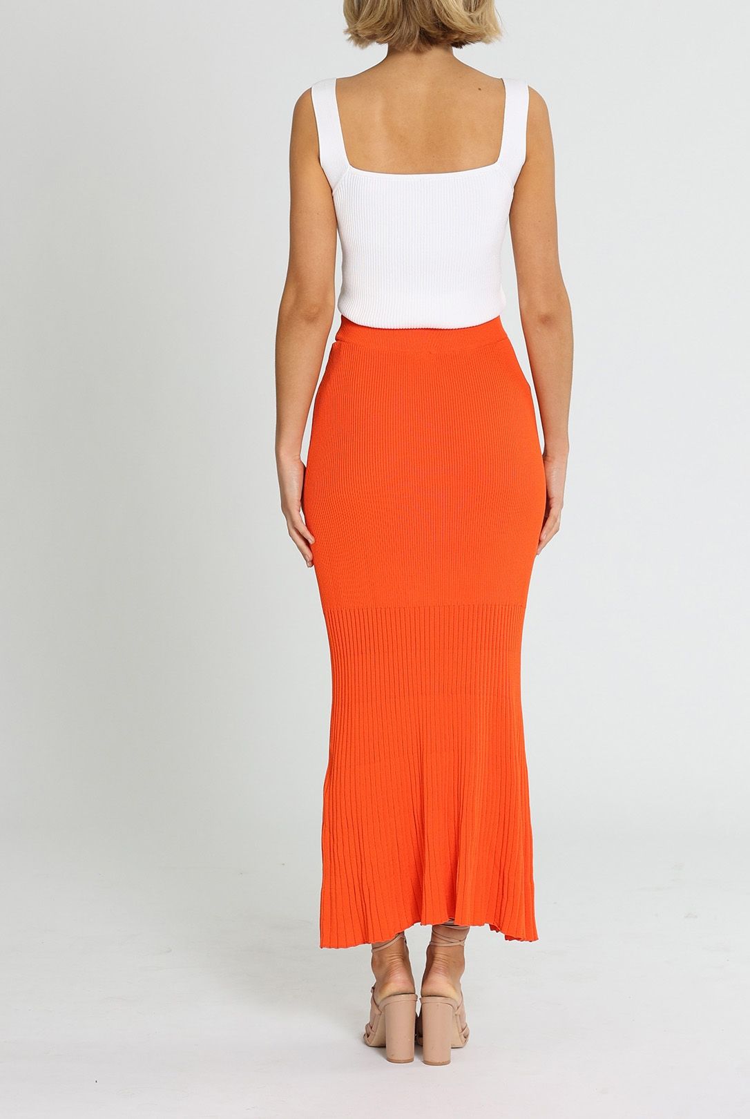 Alice red clearance midi skirt