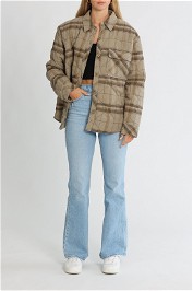 Anine Bing Jacob Jacket Khaki Plaid