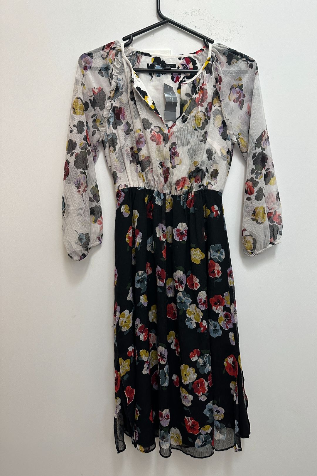 Buy Black and White Floral Dress Ann Taylor GlamCorner