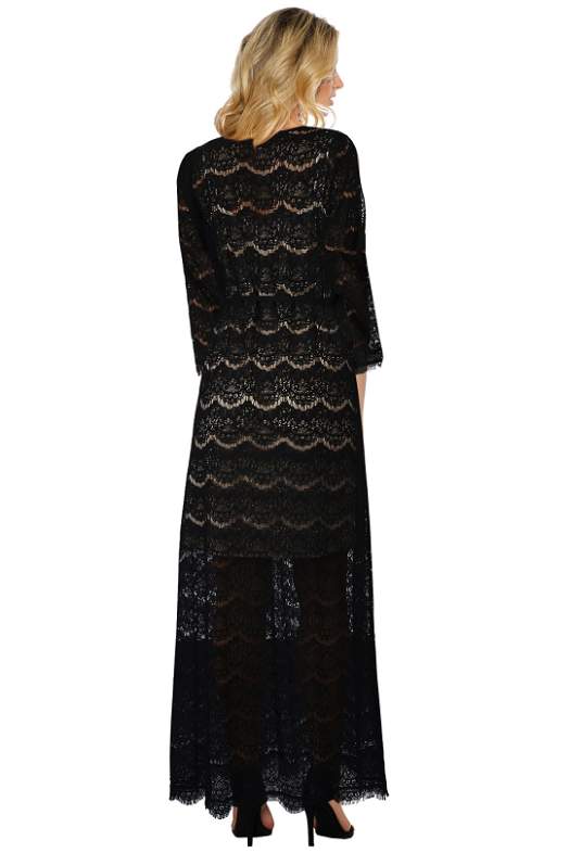 Eyelash Lace Kaftan by Anna Scholz for Rent | GlamCorner
