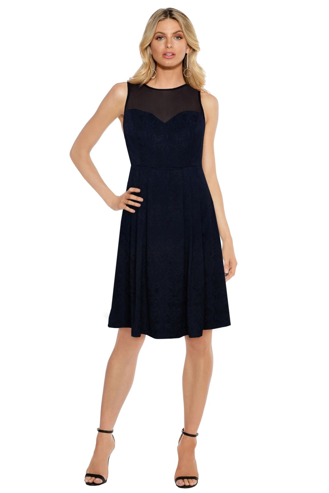 knee length dresses for ladies Elena Moth Moonlight Mesh Skater Dress – Pink House Boutique main image 0