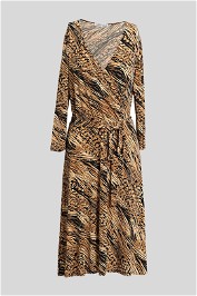 Anthea Crawford - Animal Print Cross Over Jersey Dress