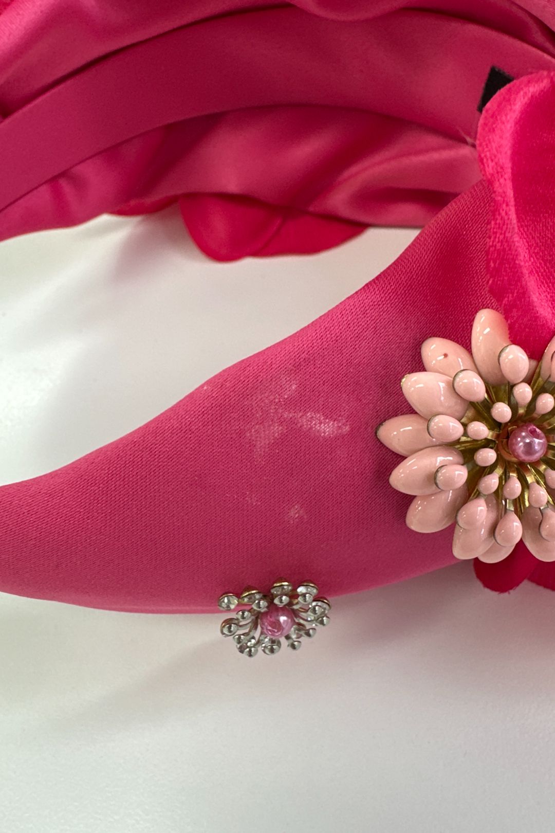 Morgan and Taylor Arya Headpiece in Hot Pink