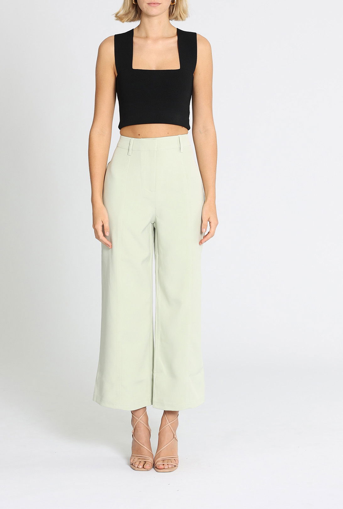 Avec les filles Teal Trousers Cropped