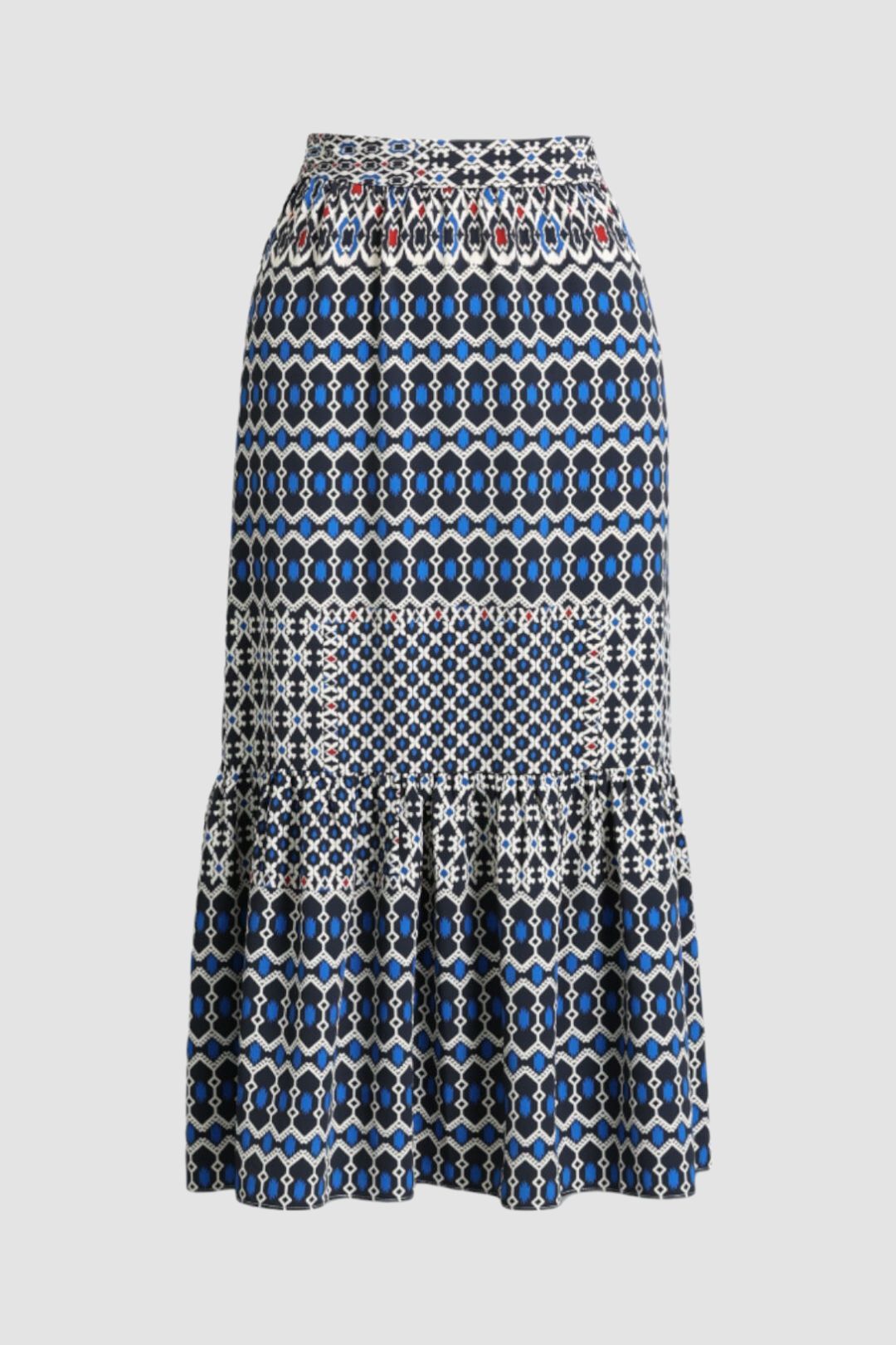 Veronika Maine - Aztec Print Midi Skirt