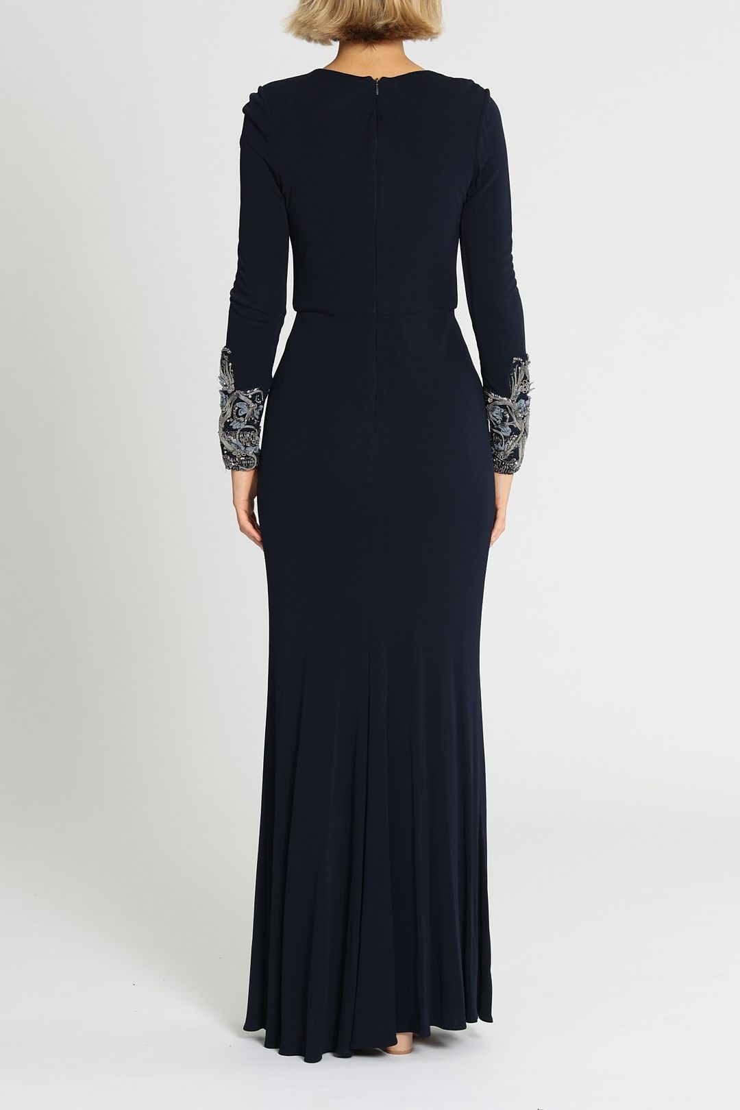Badgley mischka long sleeve dress clearance