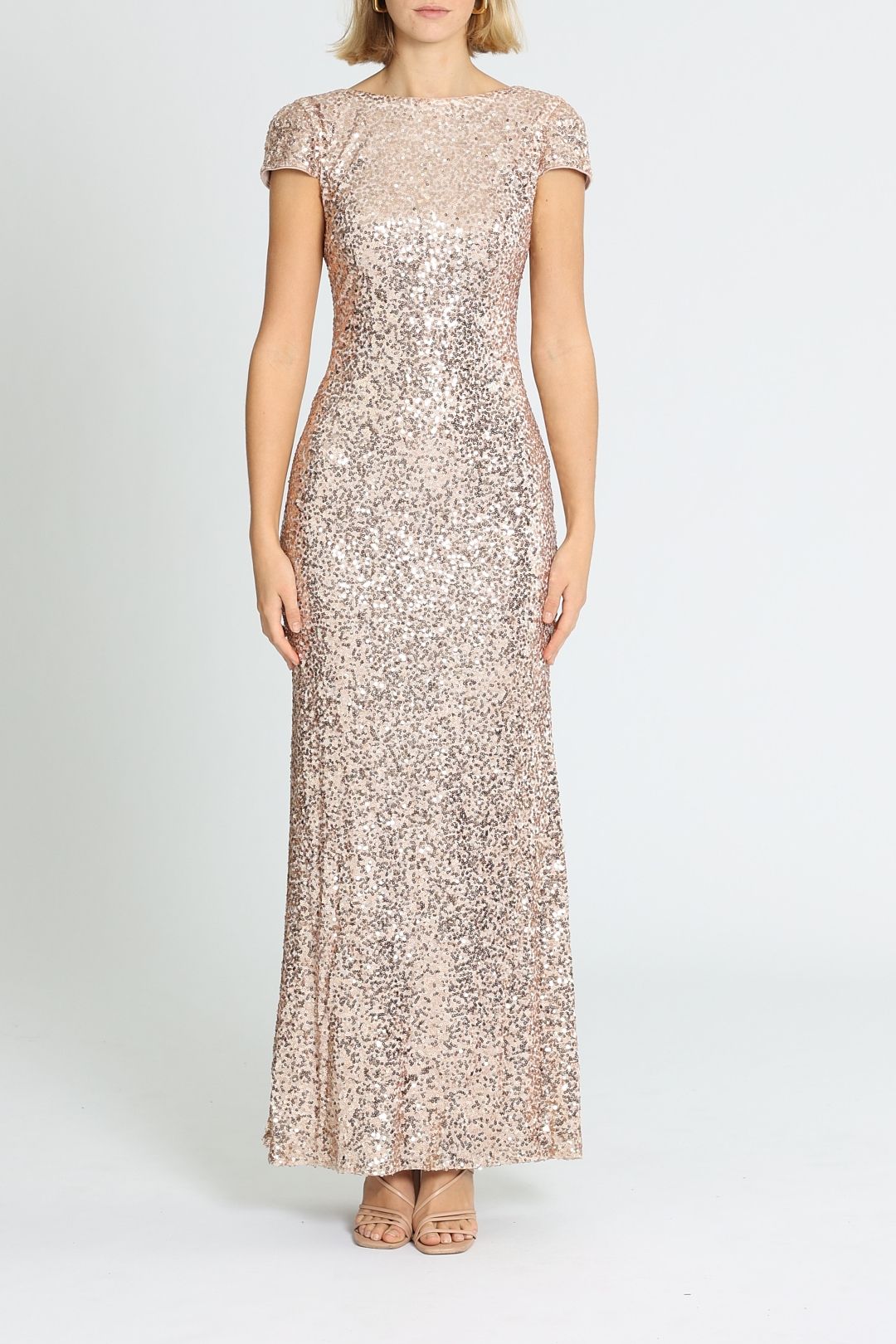 Metallic Sculptured Ruffle Mermaid Gown by Badgley Mischka