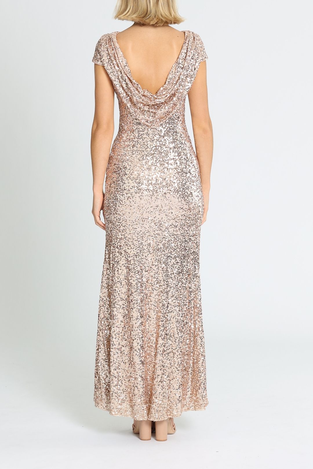 Blush Sequin Gown by Badgley Mischka for Rent | GlamCorner