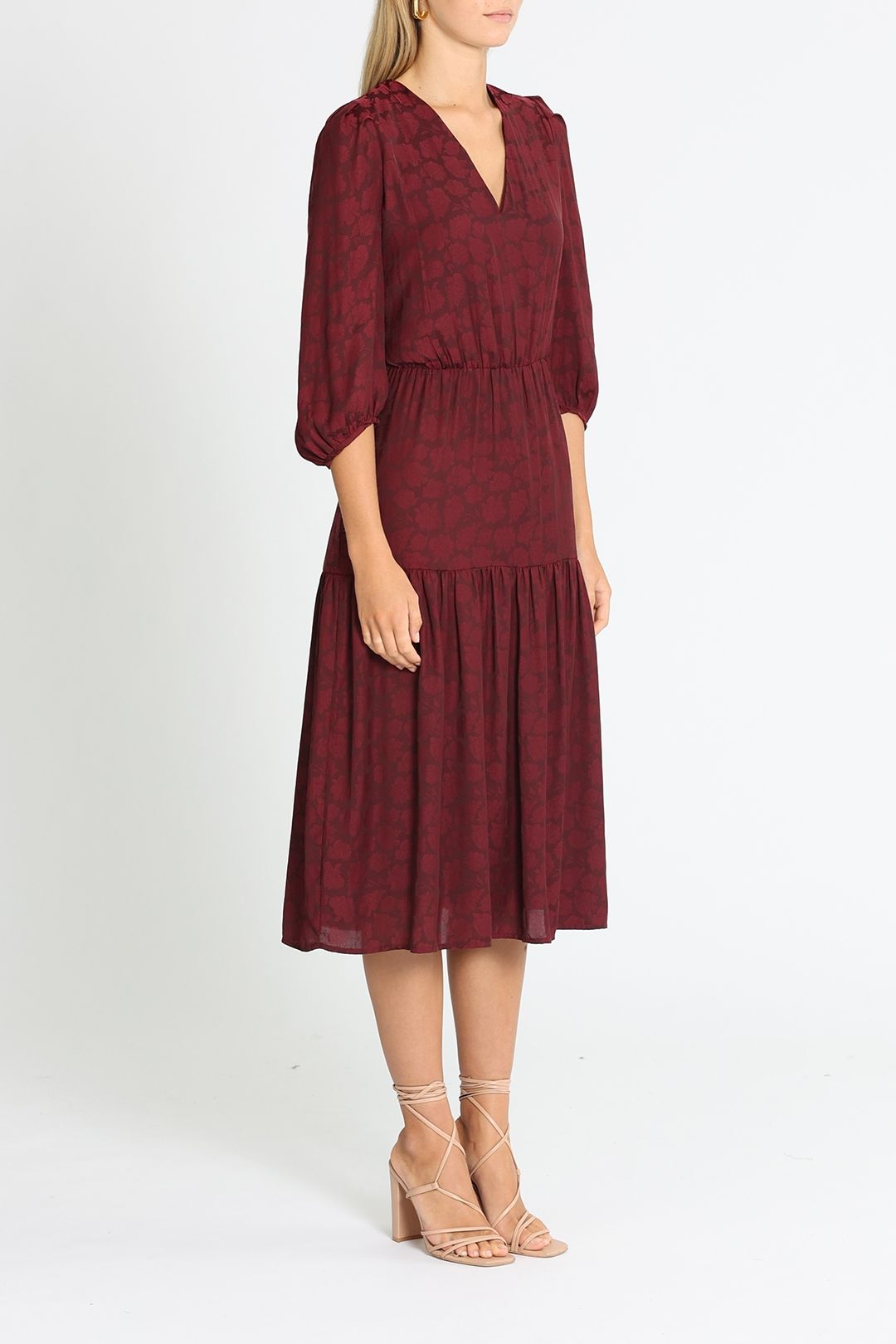 Banana republic burgundy dress discount