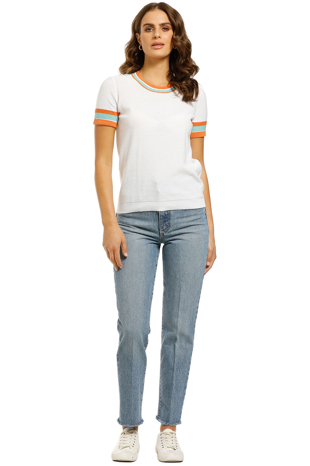 Bande-Studio-Lurex-Tee-White-Front
