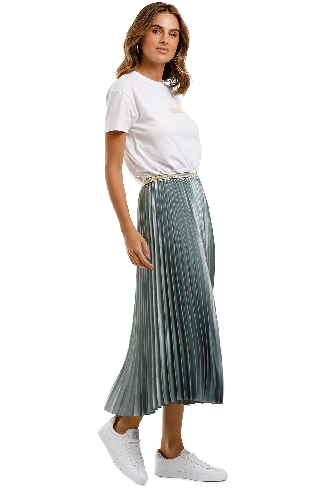 Sサイズ THEREDTHREAD ring pleats skirt full
