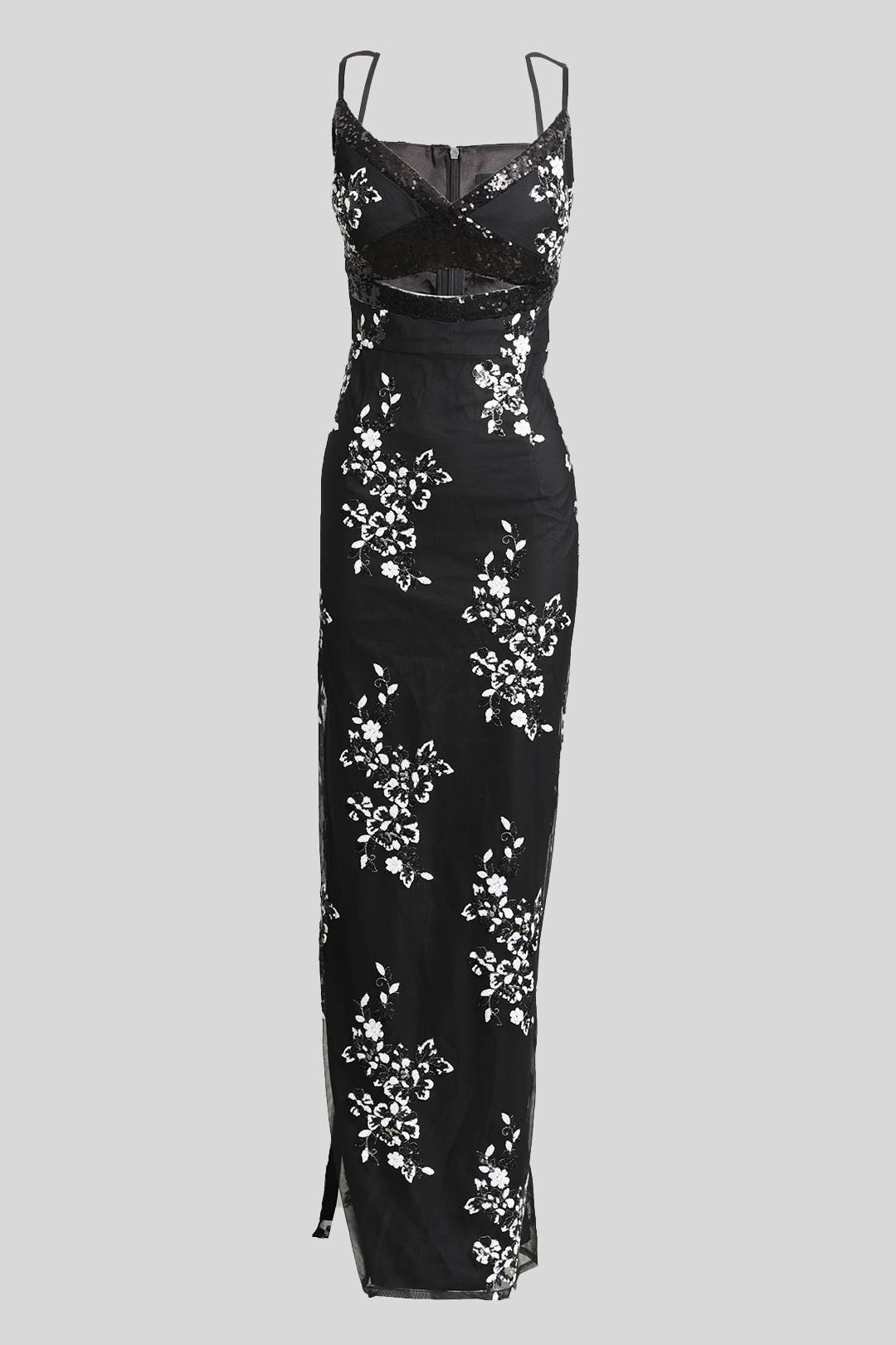 Buy Black Trim Detail Cut Out Gown | Bariano | GlamCorner Buy Black Trim Detail Cut Out Gown | Bariano | GlamCorner