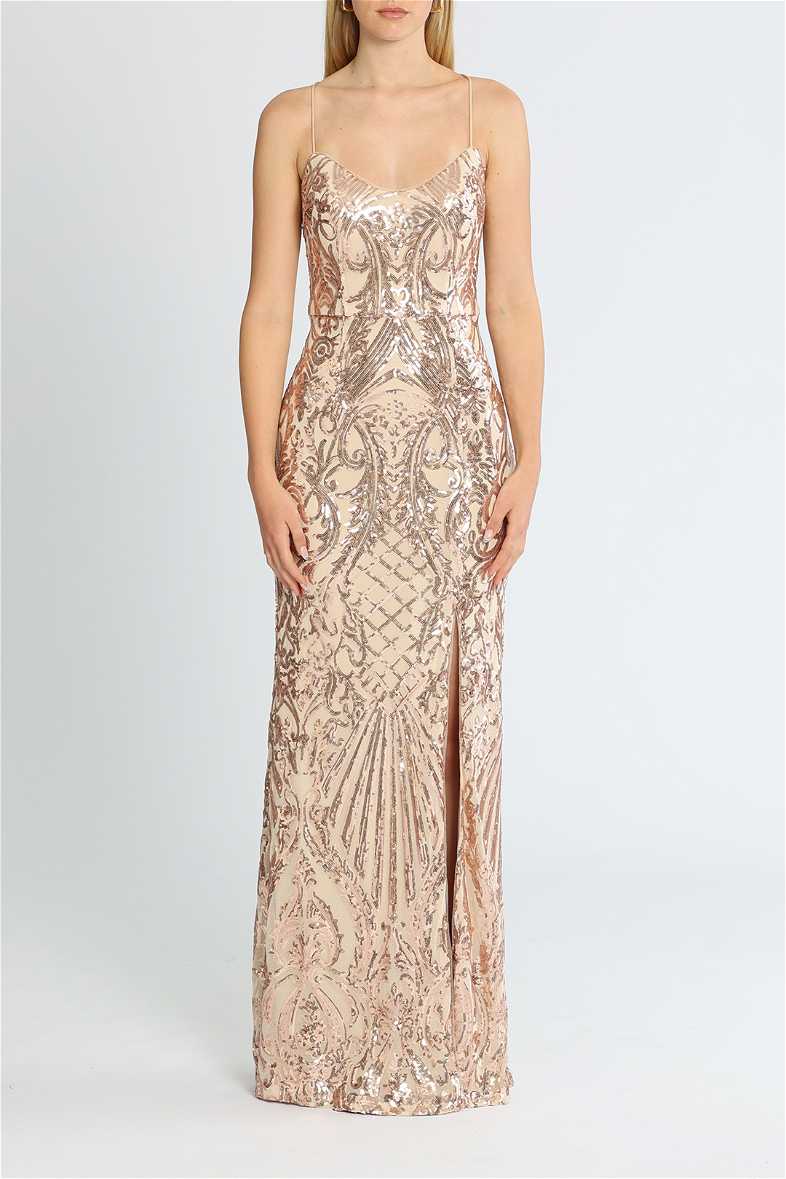 Colette Rose Gold Sequin Gown Colette Rose Gold Sequin Gown
