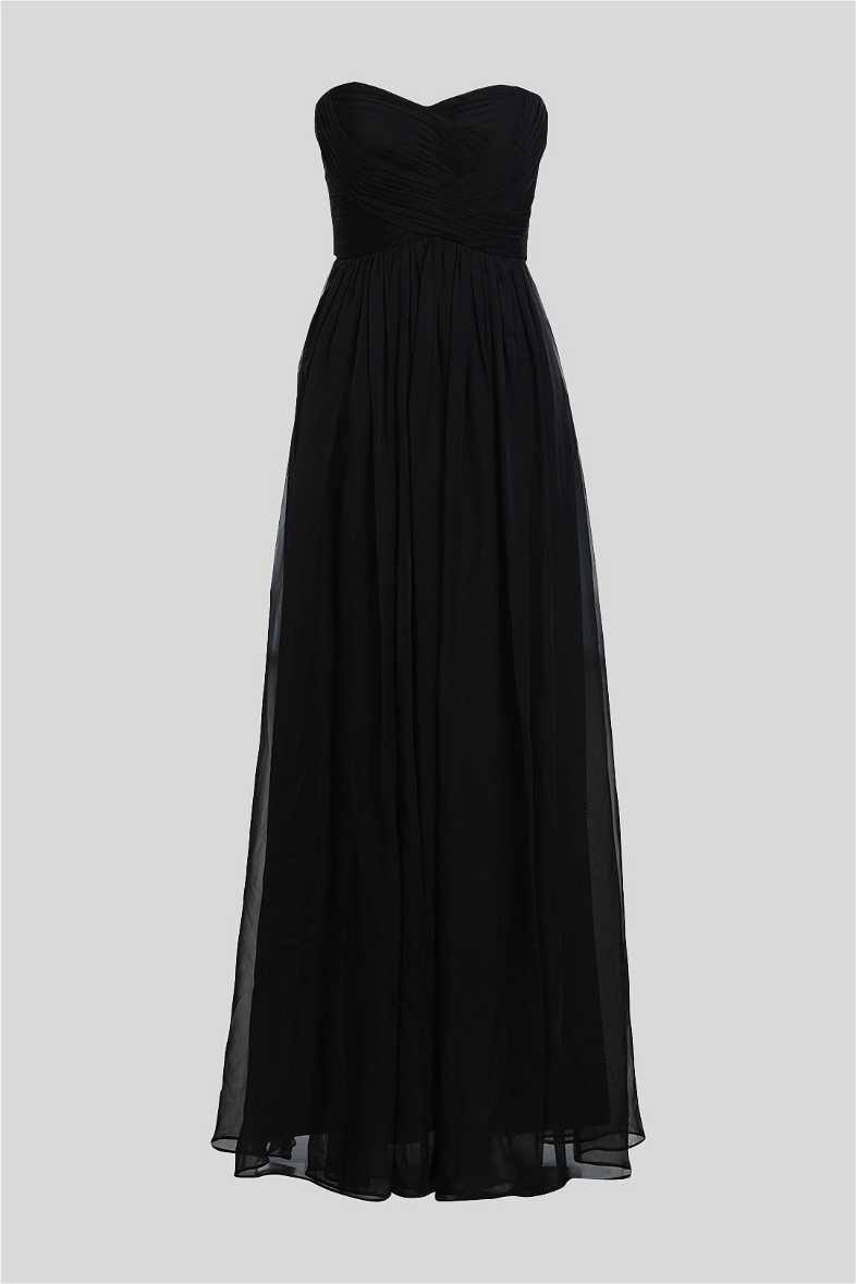 Buy Strapless Black Formal Gown | Bariano | GlamCorner