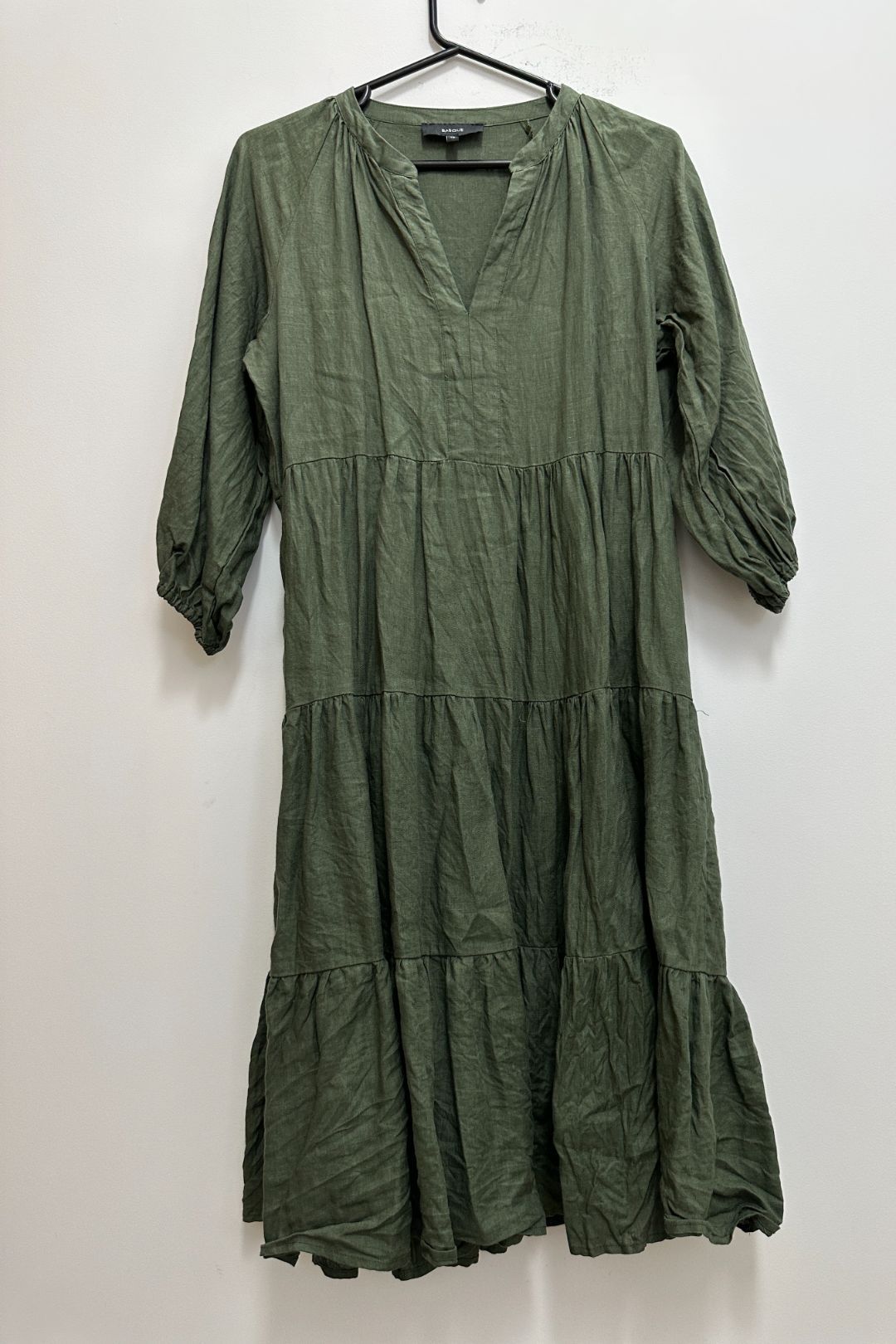 slim fit dress slacks GLS by Gloria GL3456 - Off-Shoulder Basque Evening Dress XL / Sage main image 1