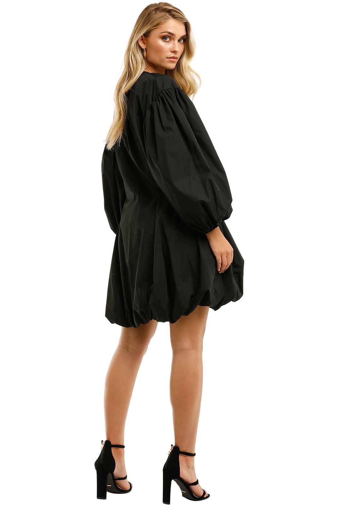 andmary Becky check mini dress black