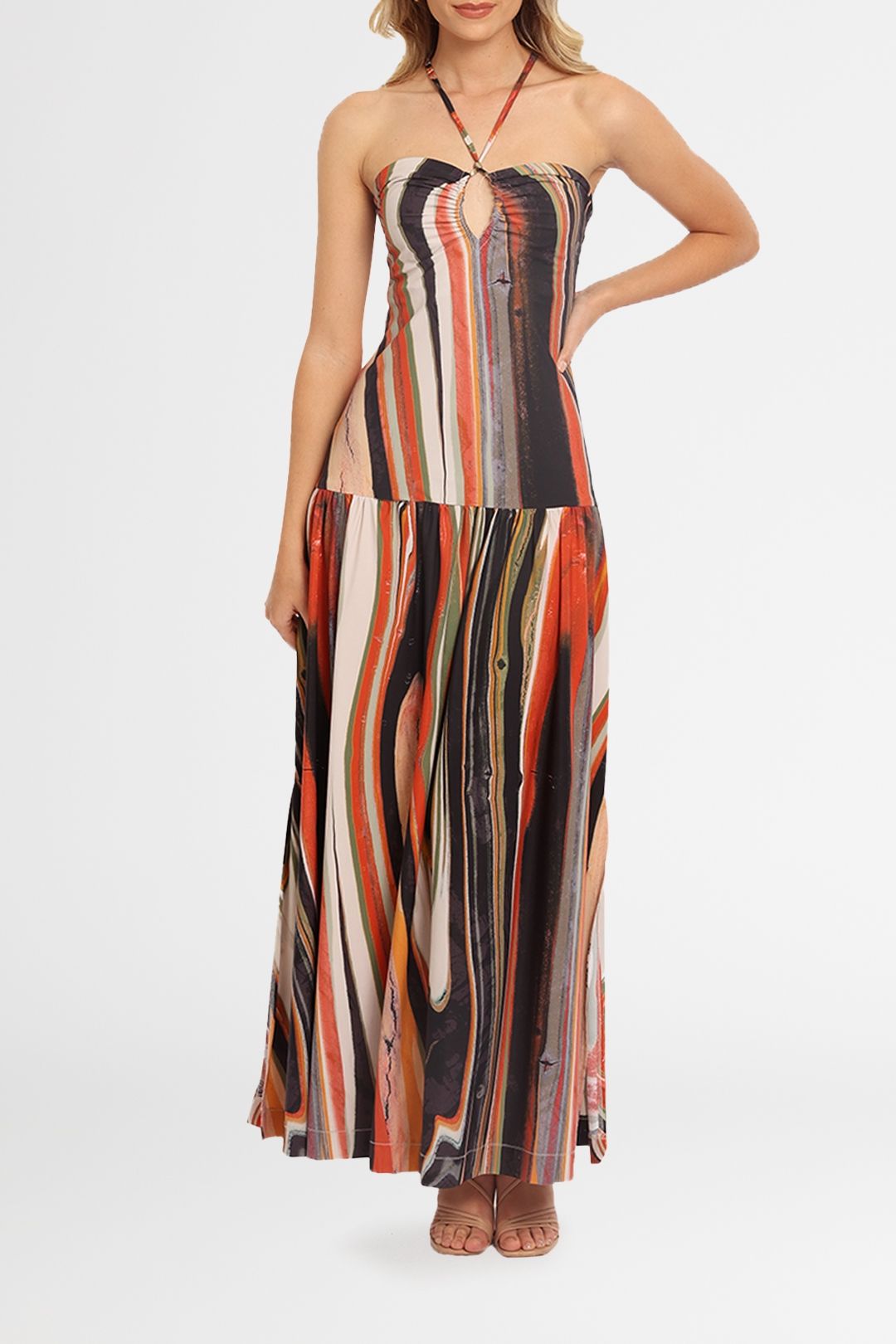 knee length dresses for ladies Agate Crossback Dress-BUTTER / 12