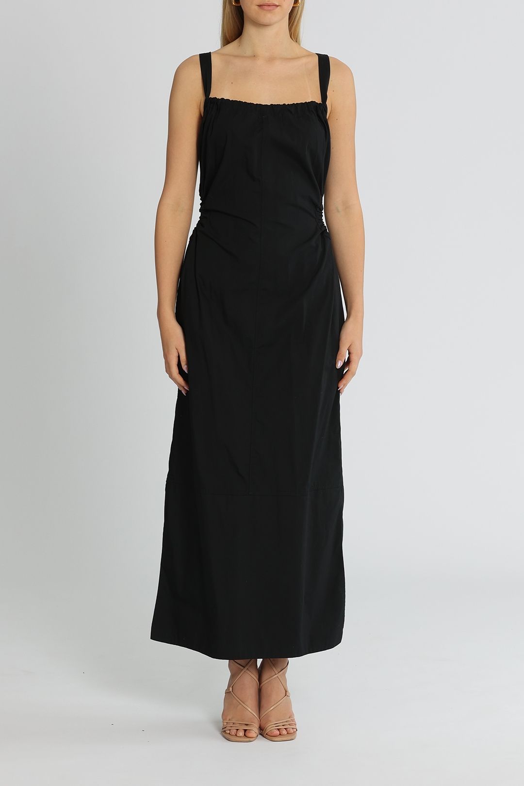 Bassike Gather Detail Poplin Dress