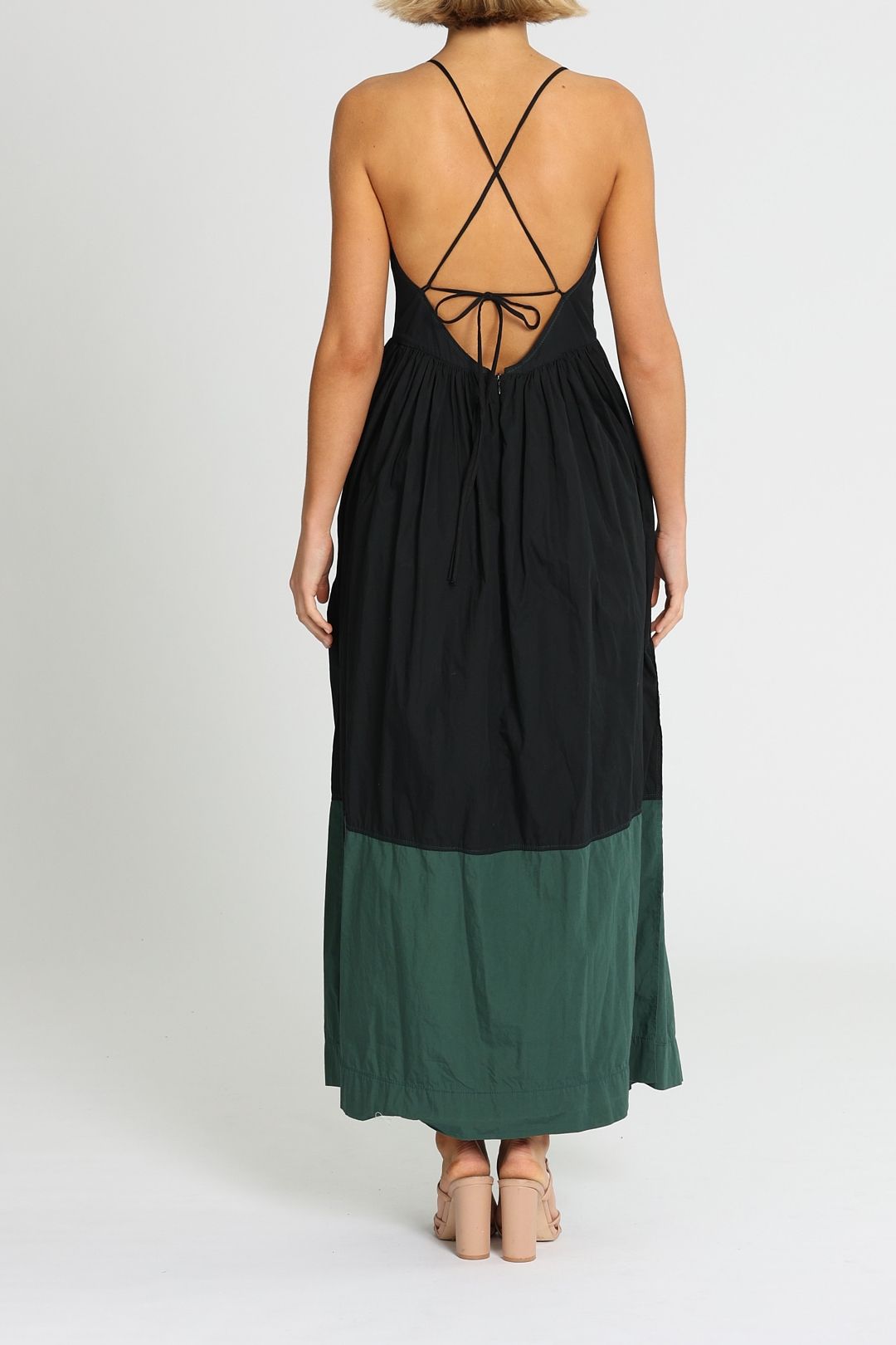 bassike green dress Bassike Turtleneck Midi Length Dress - Green Dresses, Clothing - W5K24417