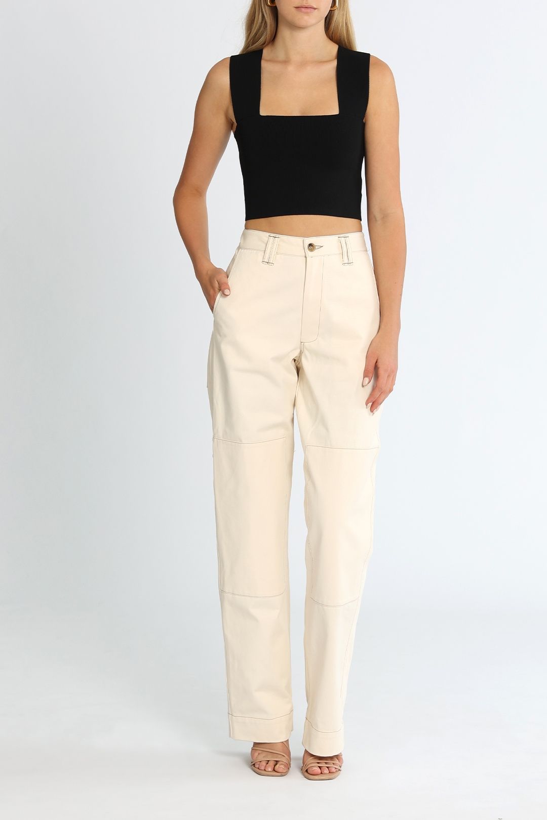 Bassike Organic Twill Pant Salt 