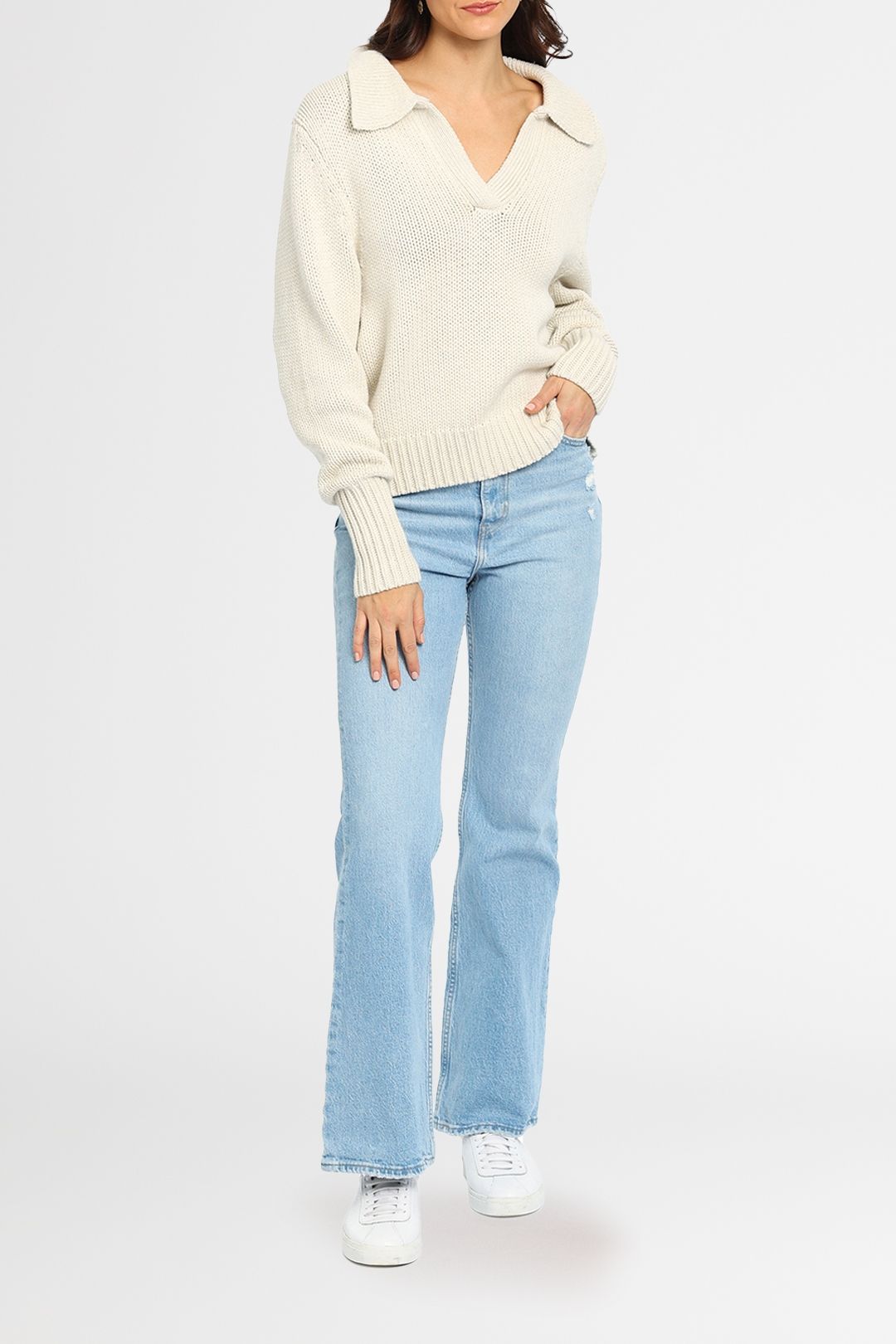 ANDMARY lara knit tops ブルー blue ANDMARY lara knit tops ブルー blue